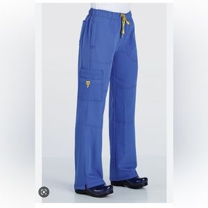 WonderWink Fiji Blue Cargo Scrub Pants